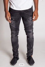 Load image into Gallery viewer, Mens ankle zip biker jeans
