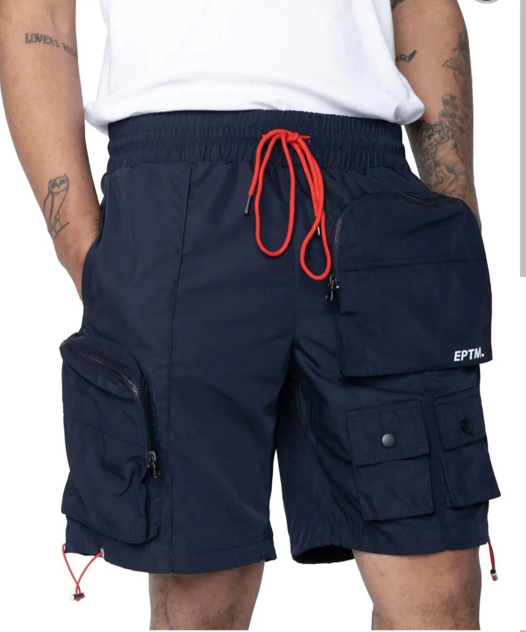 NAVY HYPER CARGO SHORTS