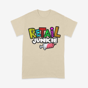 Tan Retail Junkie shirt