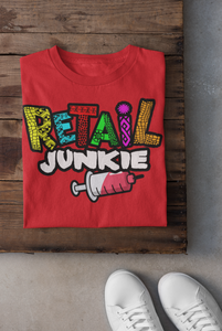 Red Retail Junkie shirt